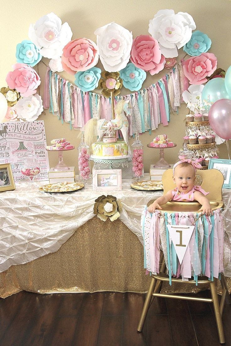 Baby'S First Birthday Gift Ideas
 A Pink & Gold Carousel 1st Birthday Party in 2020