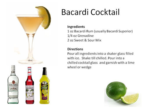 Bacardi Rum Drinks
 Rum Midnight Mixologist