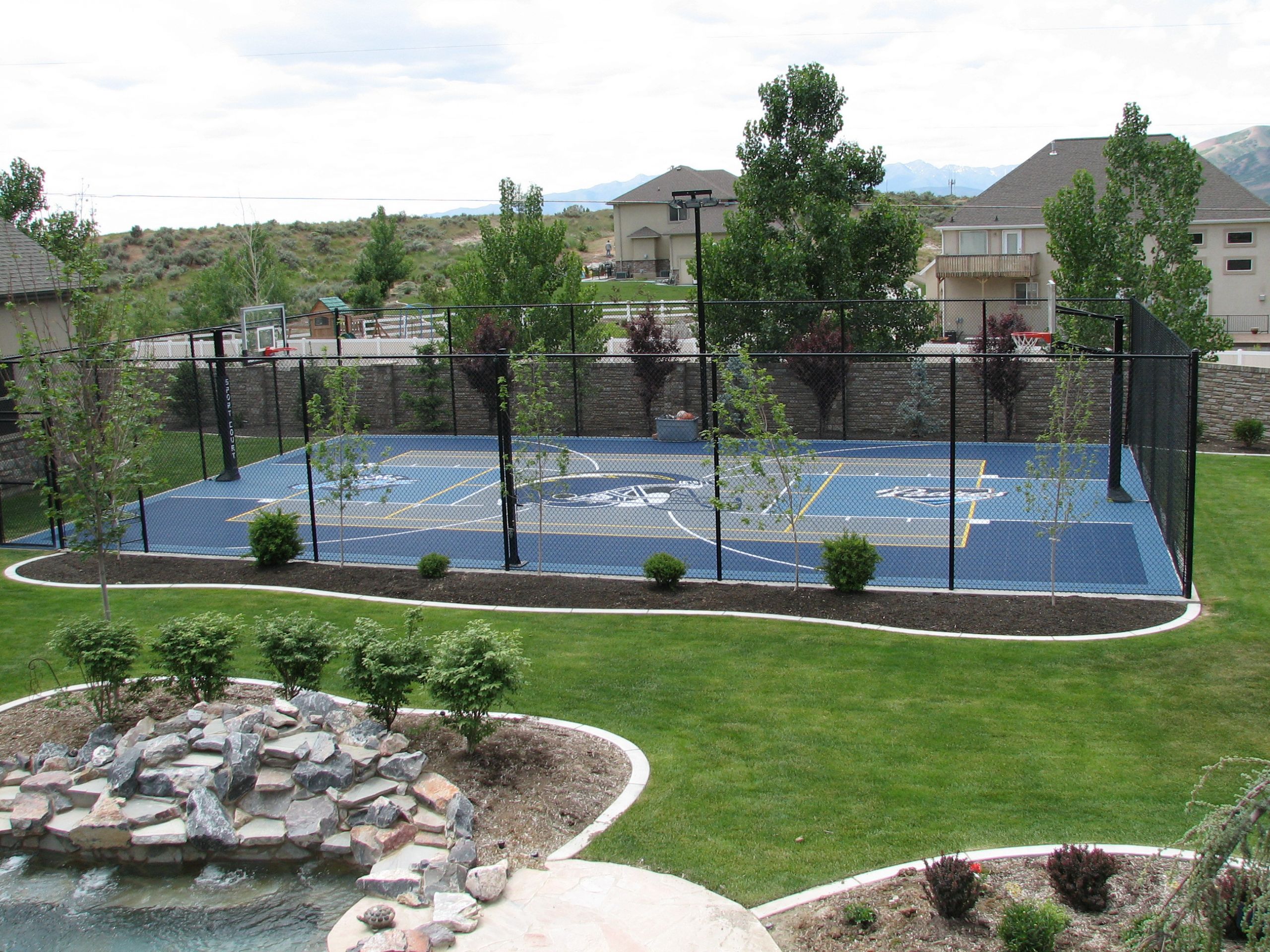 Backyard Basketball Courts Cost
 Residential Outdoor Backyard Basketball Courts