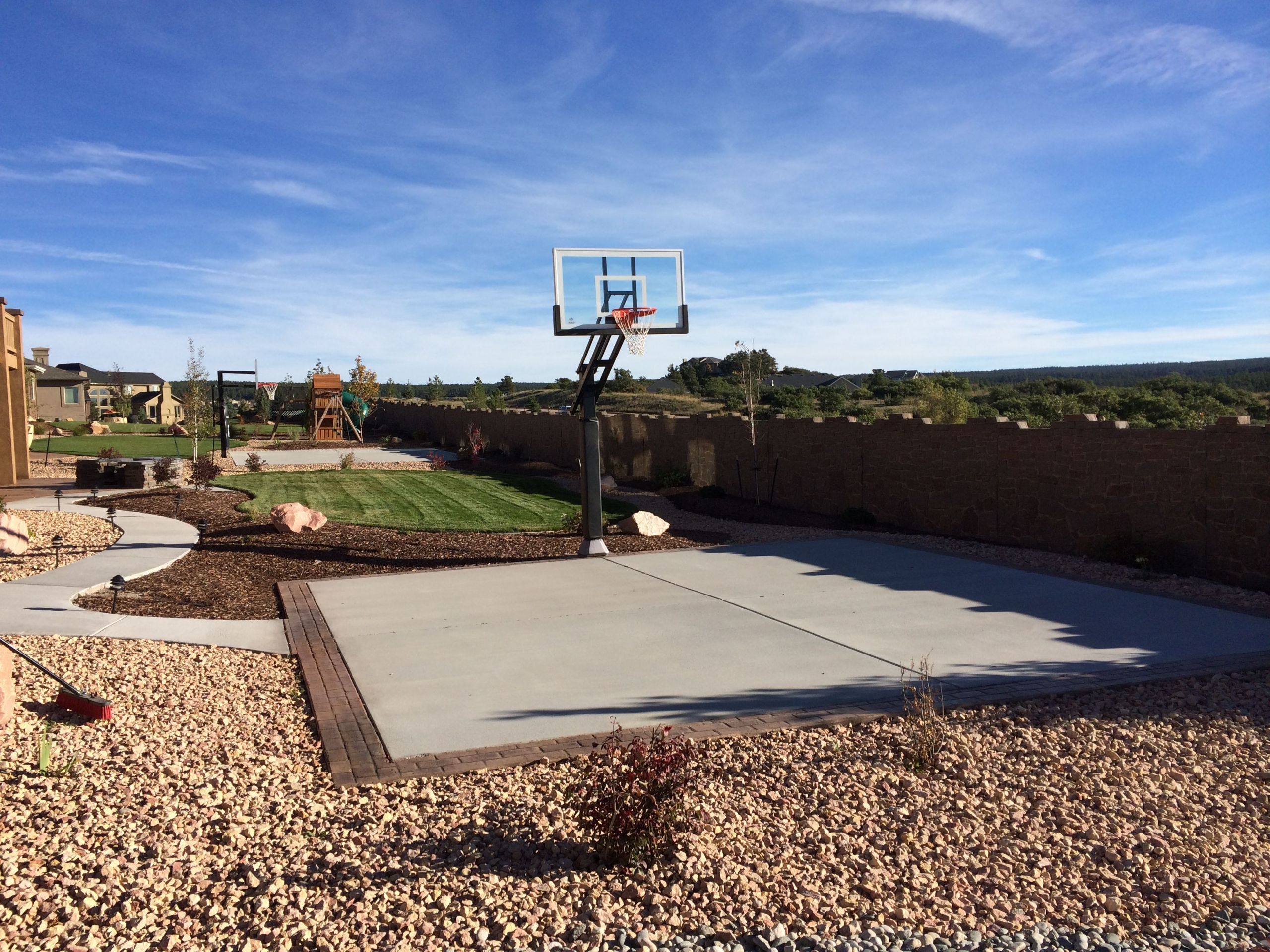 Backyard Basketball Courts Cost
 This is a great picture of a backyard basketball court
