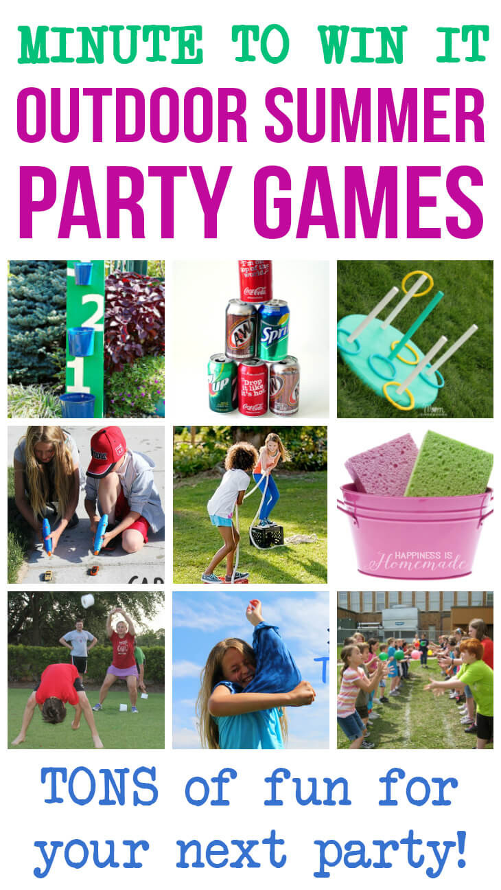 Backyard Birthday Party Games
 Minute to Win It Outdoor Summer Party Games Happiness is