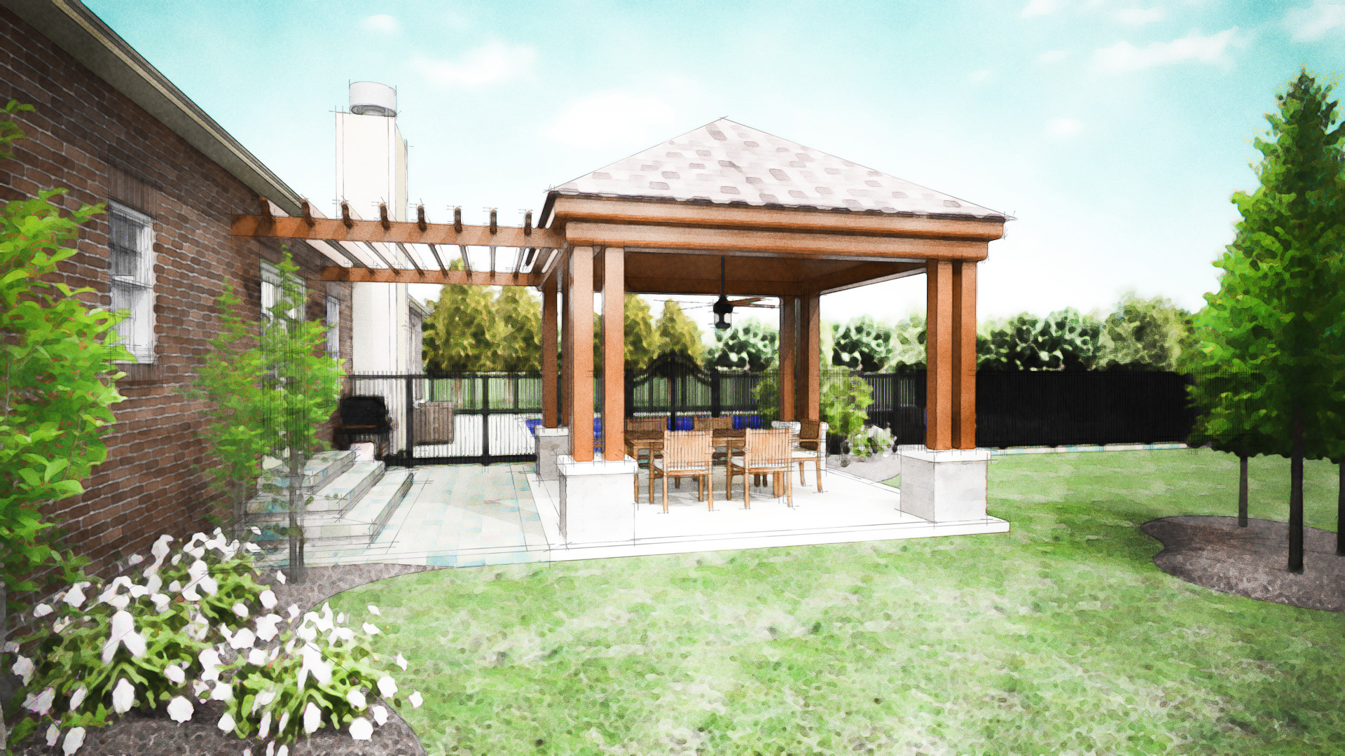 Backyard Covered Decks
 Covered Patio pany Dayton Patio Cover Designs