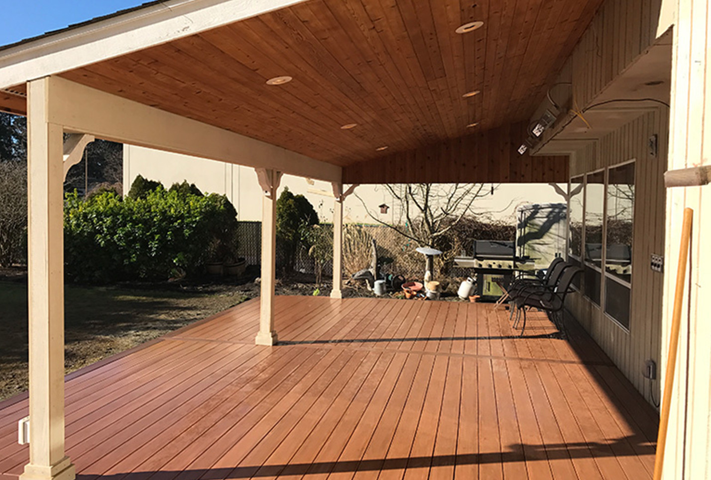 Backyard Covered Decks
 patio cover awning roof covered porch deck 7 The Dillon