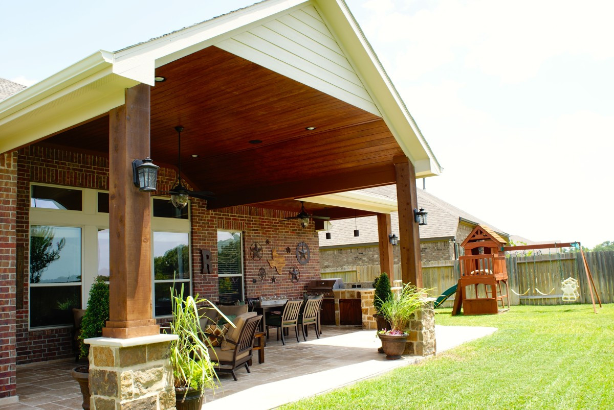 Backyard Covered Decks
 Patio Cover Katy Woodcreek Reserve Texas Custom Patios