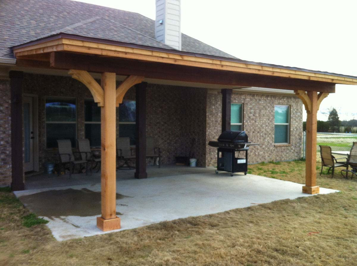 Backyard Covered Decks
 Simple Royce City Patio Cover With Shingles Hundt Patio