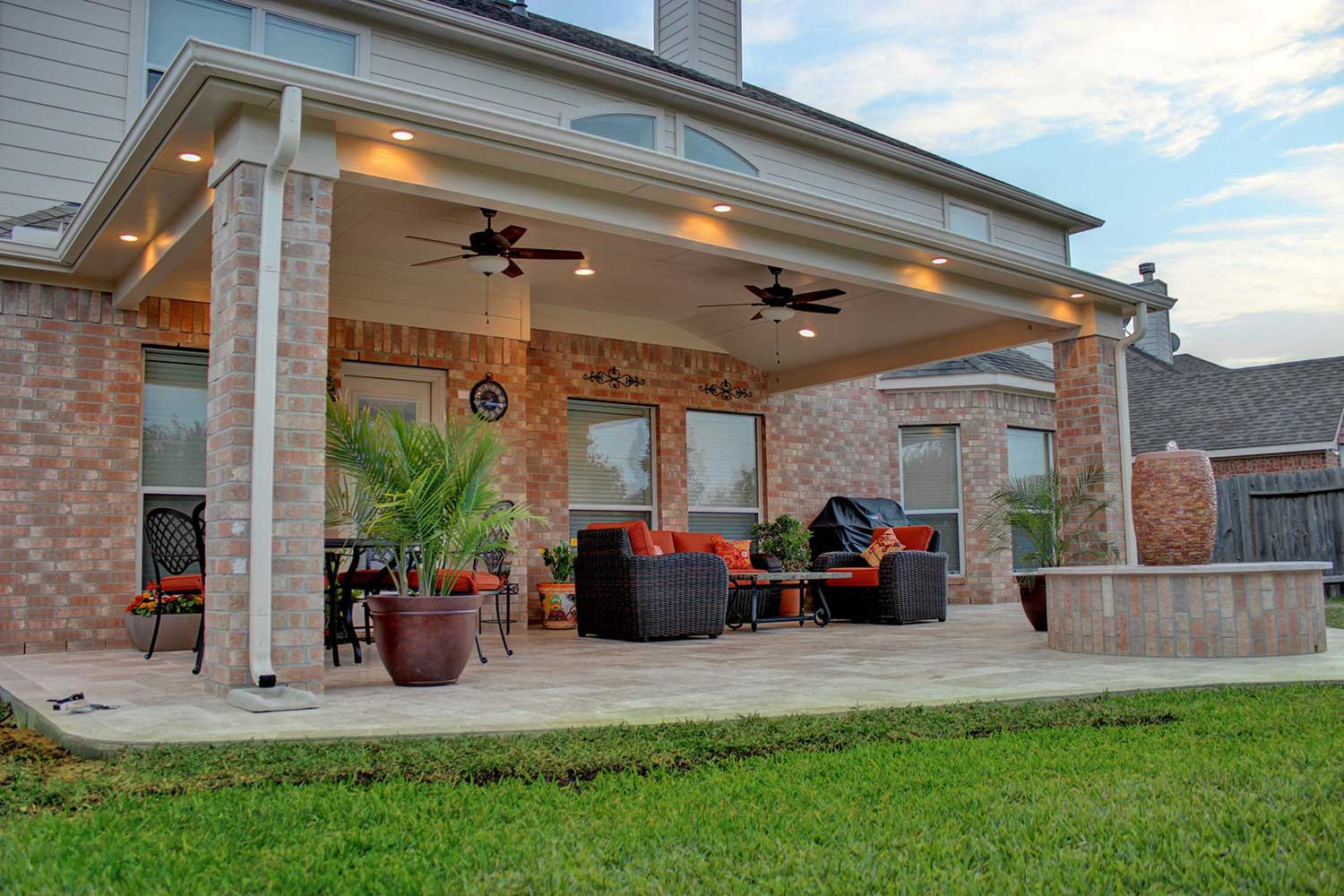 Backyard Covered Decks
 Patio Cover in Cypress TX HHI Patio Covers