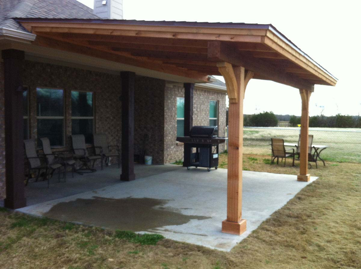 Backyard Covered Decks
 Simple Royce City Patio Cover With Shingles Hundt Patio