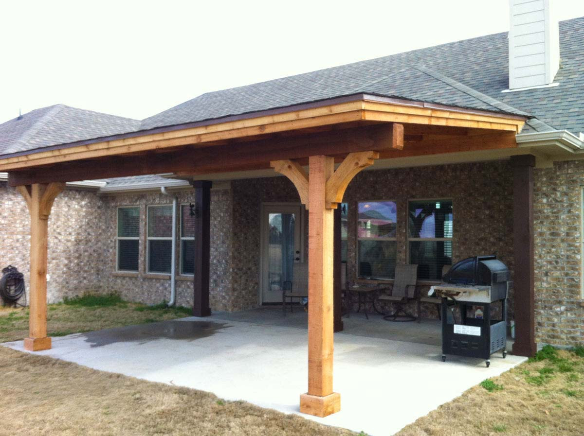 Backyard Covered Decks
 Simple Royce City Patio Cover With Shingles Hundt Patio