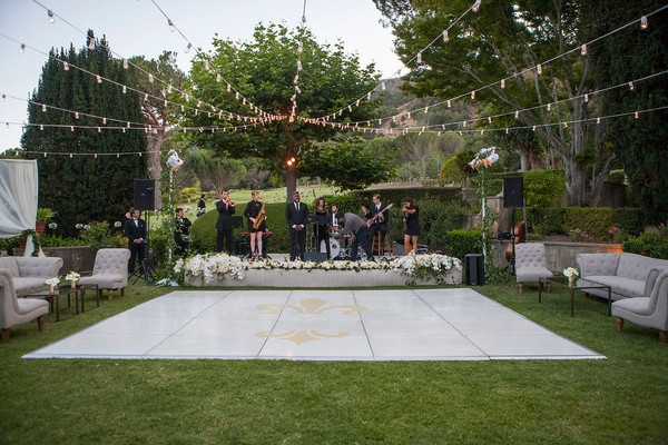 Backyard Dance Floor
 Charming Wedding at California Estate Inspired by European