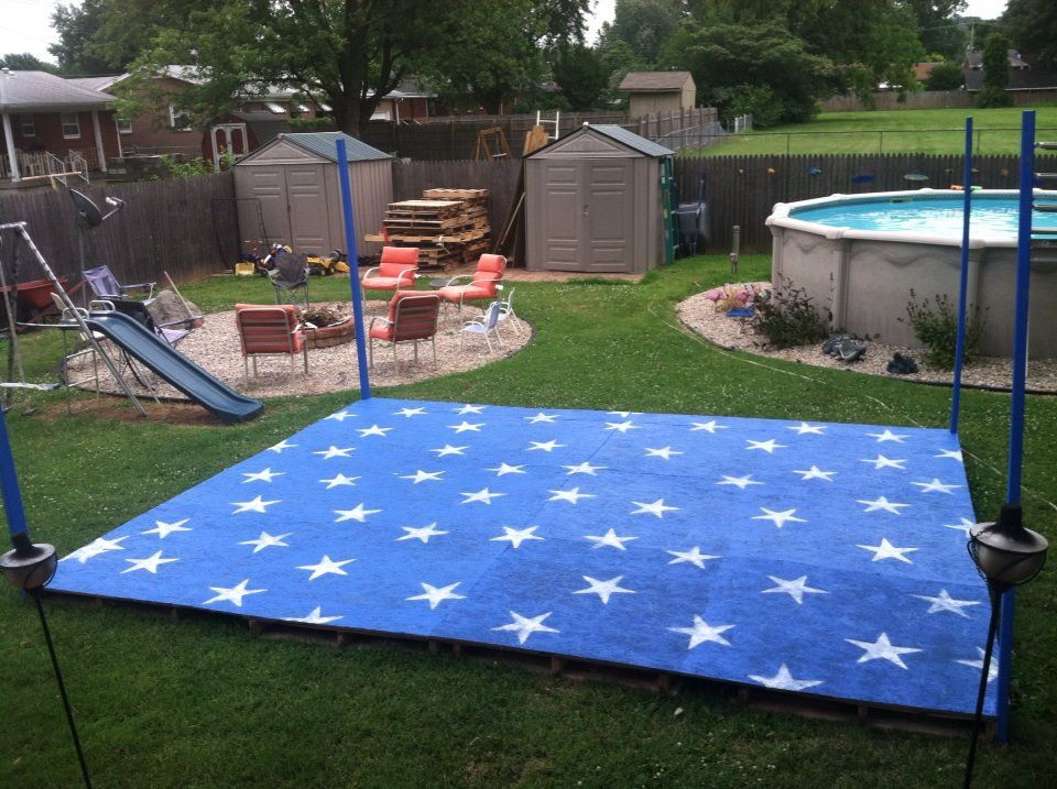 Backyard Dance Floor
 Backyard dance floor for July 4th party and Vow Renewal