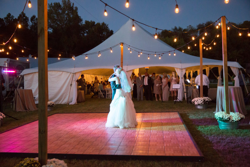 Backyard Dance Floor
 L&L Farm Barn Wedding Venue near Nashville with rustic