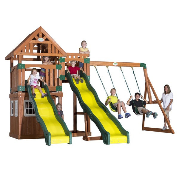 Backyard Discovery Somerset Swingset
 Shop Backyard Discovery Journey All Cedar Swingset Free