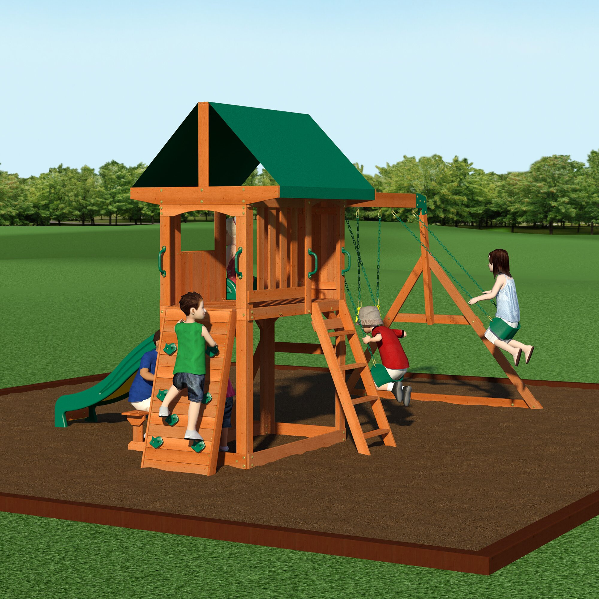 Backyard Discovery Somerset Swingset
 Backyard Discovery Somerset Swing Set & Reviews