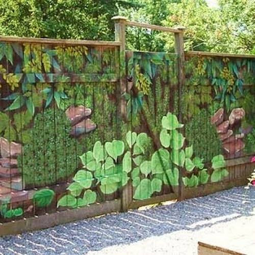 Backyard Fence Paint
 Colorful Painting Ideas for Fences Adding Bright