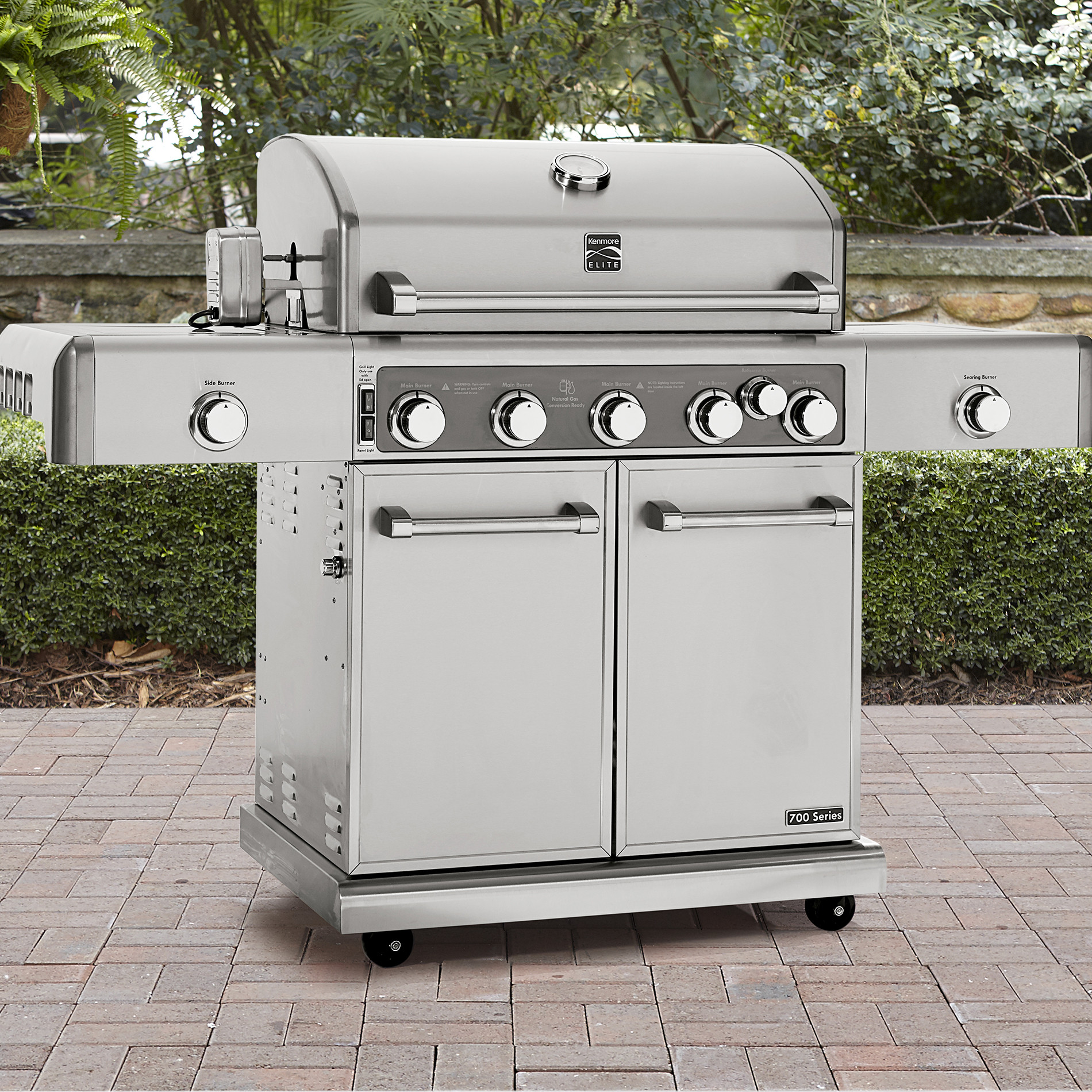 Backyard Gas Grill
 Kenmore Elite 5 Burner Gas Grill Stainless Steel