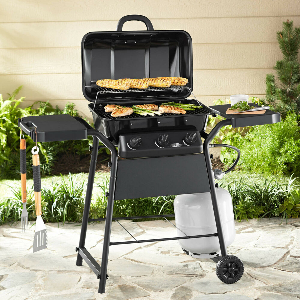 Backyard Gas Grill
 Gas Grill 3 Burner BBQ Backyard Grill w Side Shelves