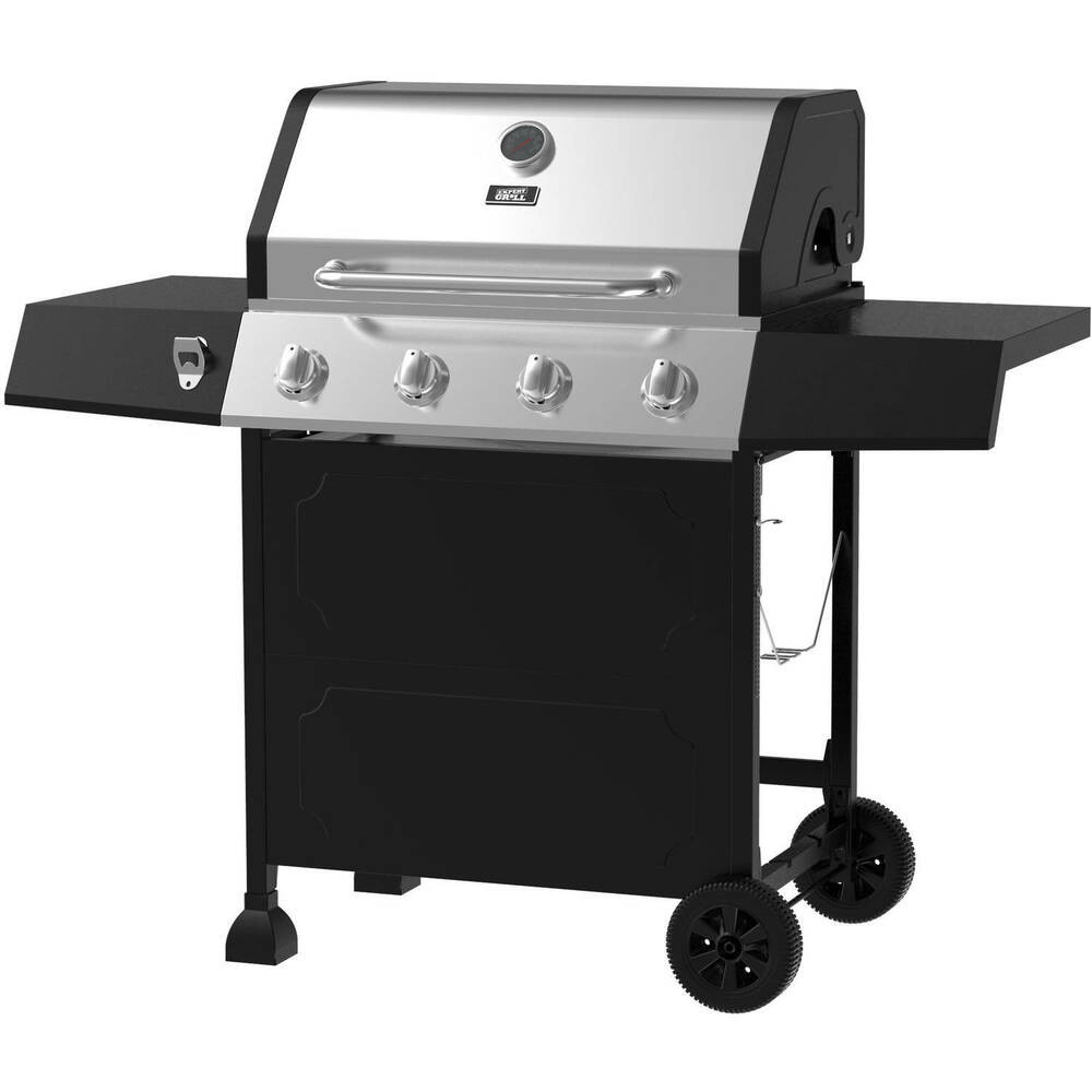 Backyard Gas Grill
 BBQ Gas Grill 4 Burner Steel Barbecue Pit LP Propane