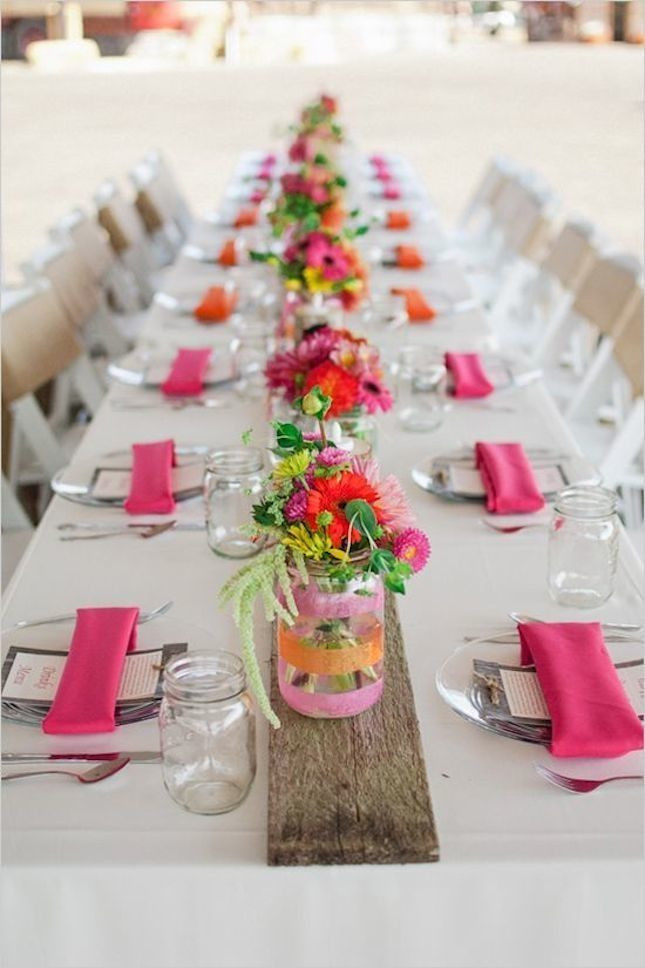 Backyard Graduation Party Ideas Pink And Black Gold Table Set Up
 15 New Ways to Use Mason Jars Right Now
