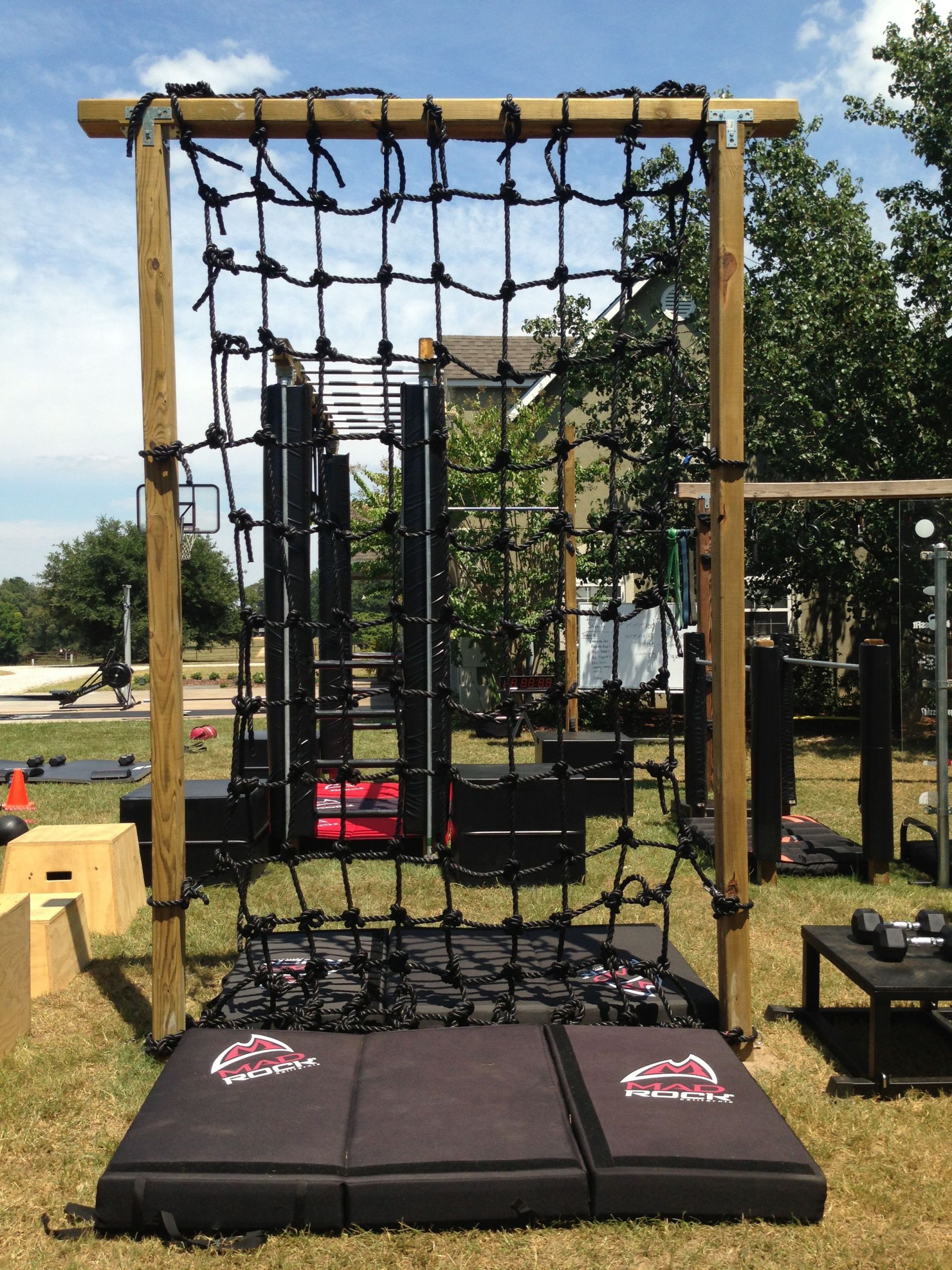 Backyard Gymnastics Equipment
 Climbing wall