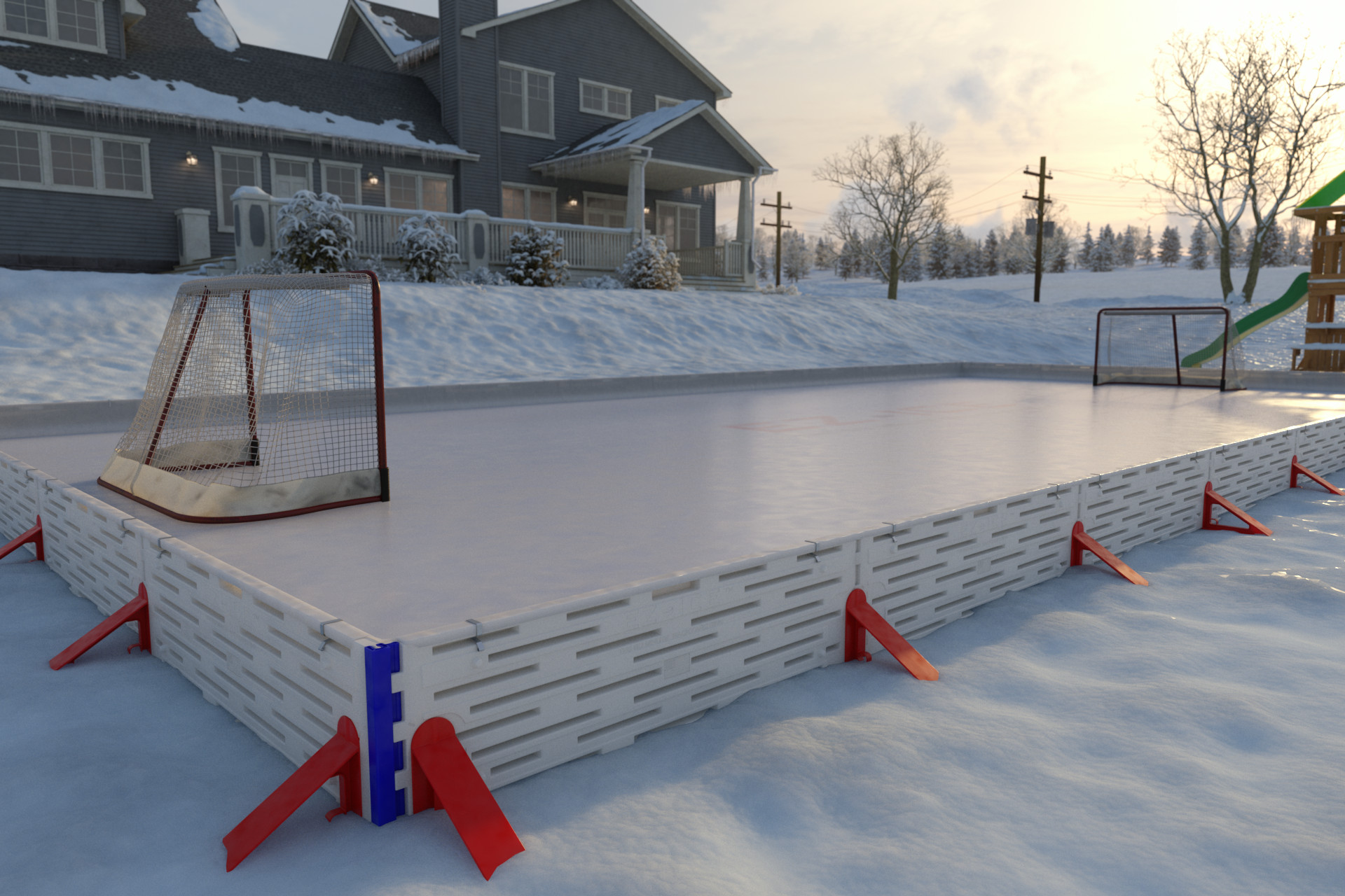 Backyard Hockey Rink Kits
 Backyard Ice Hockey Rinks – Best Home Ice Skating Rink
