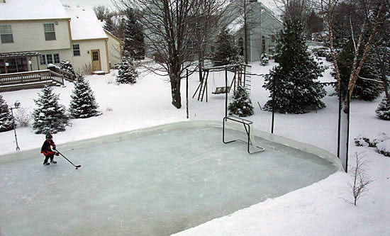 Backyard Hockey Rink Kits
 Backyard hockey rink size