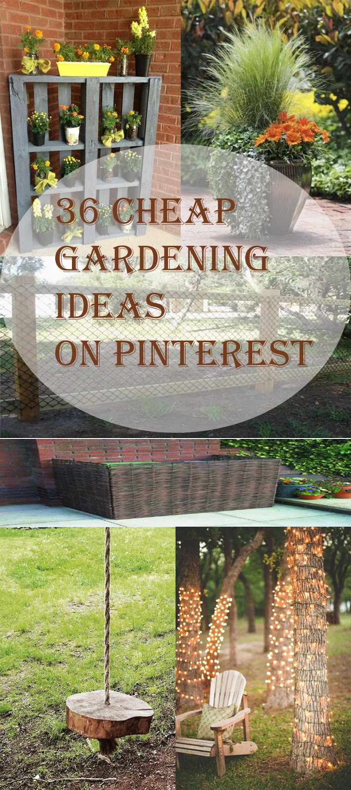 Backyard Ideas Pinterest
 36 Cheap Gardening Ideas on Pinterest A Blog on Garden