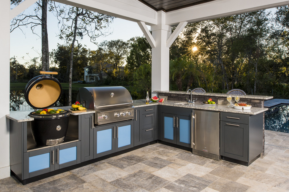 Backyard Kitchens Design
 L Shaped Outdoor Kitchen Design Inspiration