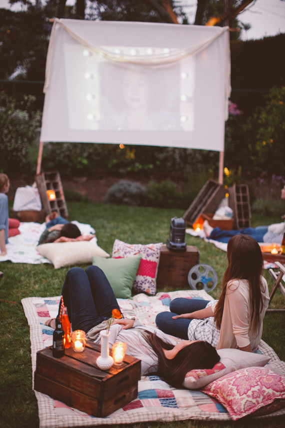 Backyard Movie Party Ideas
 Backyard movie night