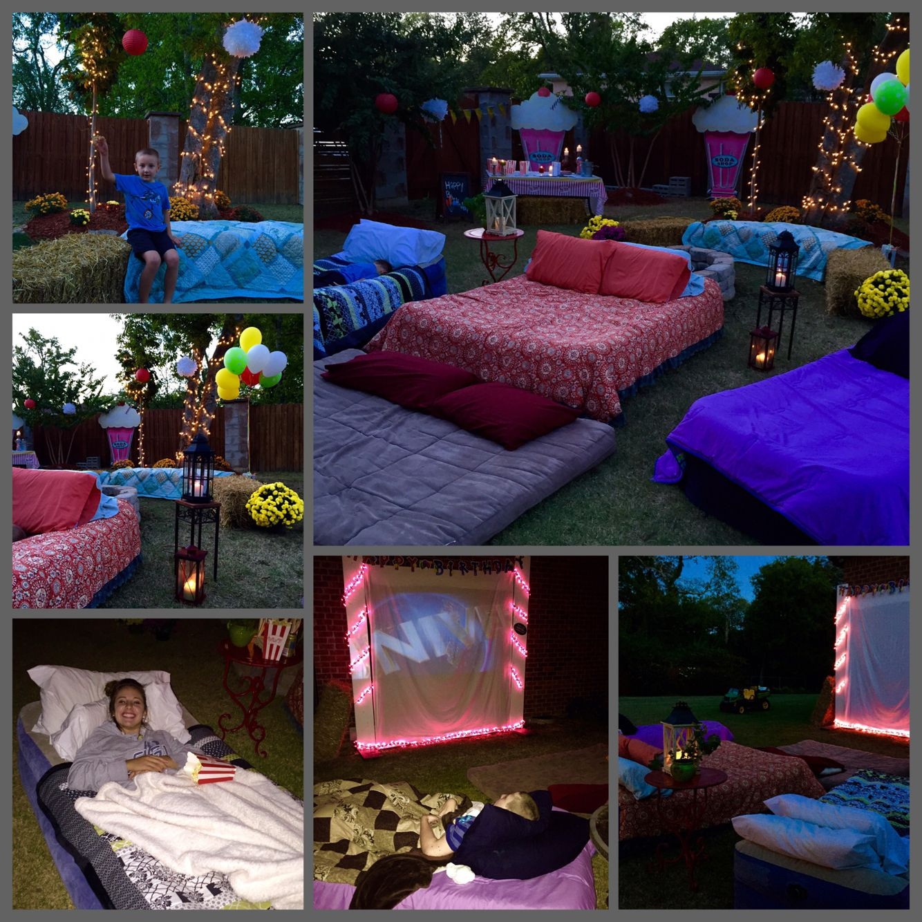 Backyard Movie Party Ideas
 Outdoor movie projector decor ideas With images