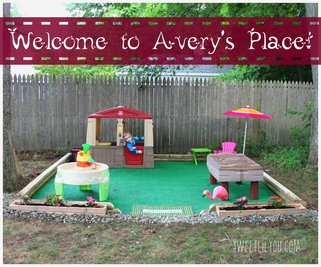 Backyard Play Area
 DIY Outdoor Play Space Avery s Place sweet lil you