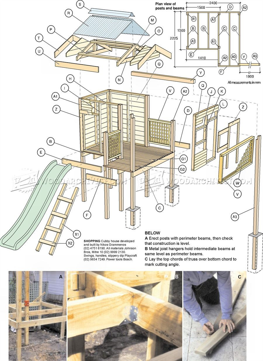 Backyard Play House Plans
 Backyard Playhouse Plans • WoodArchivist