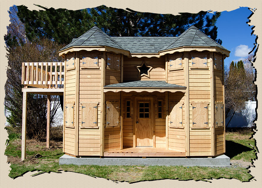 Backyard Play House Plans
 Castle playhouse plans