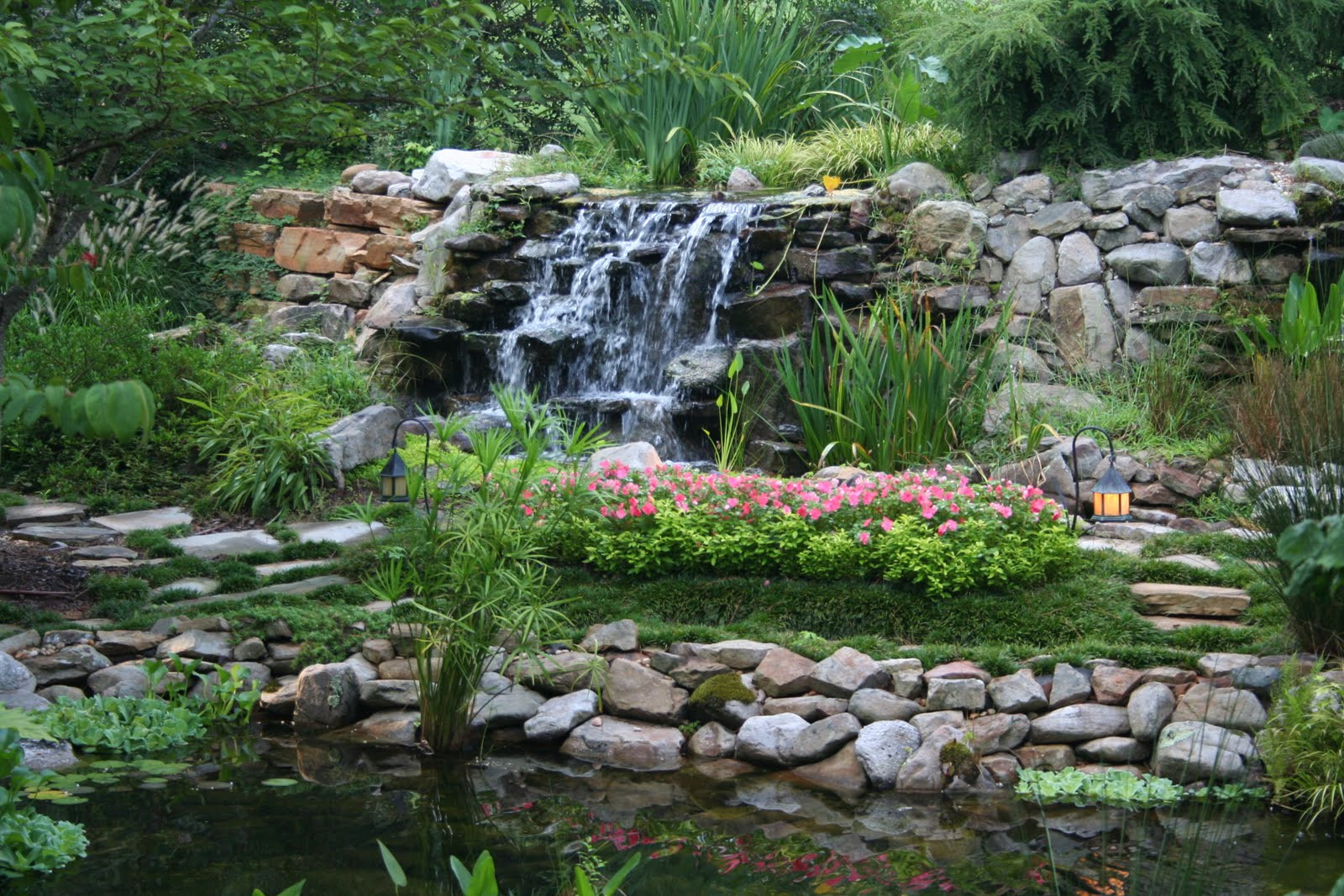 Backyard Ponds And Waterfalls
 A Chef in the Garden August Garden s