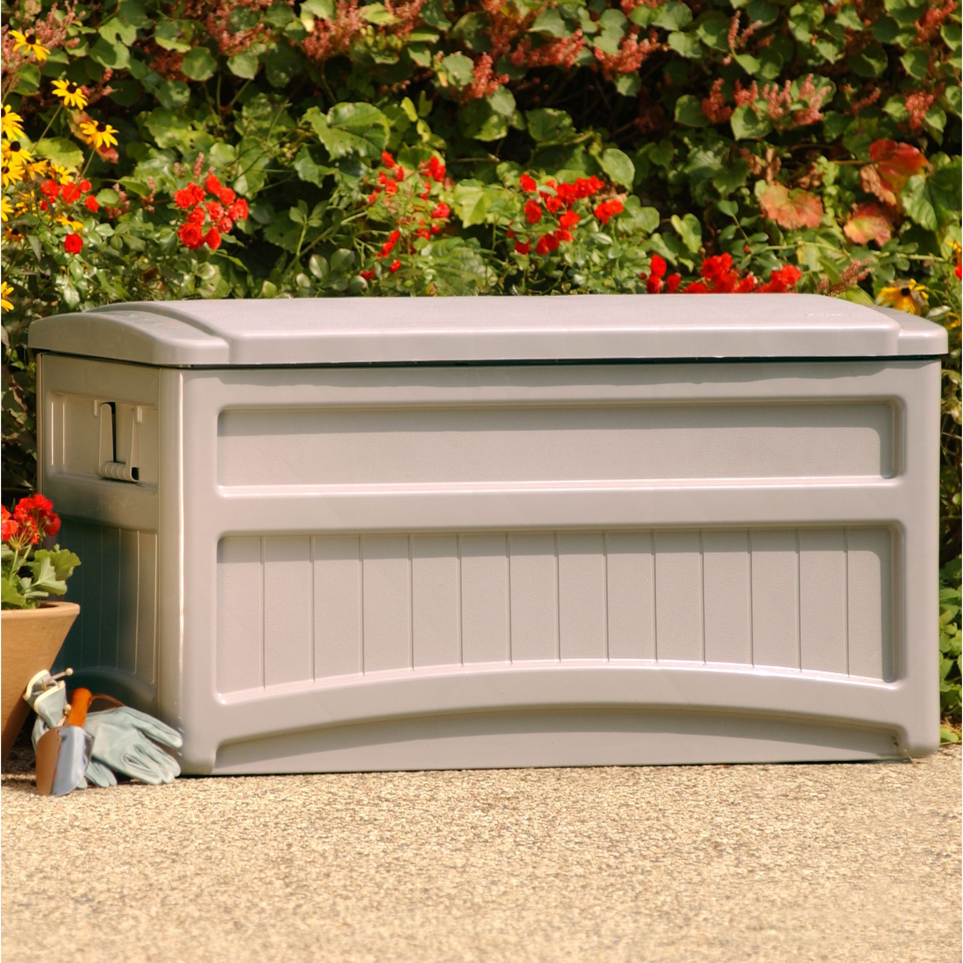 Backyard Storage Box
 Suncast Outdoor Storage Box w Wheels