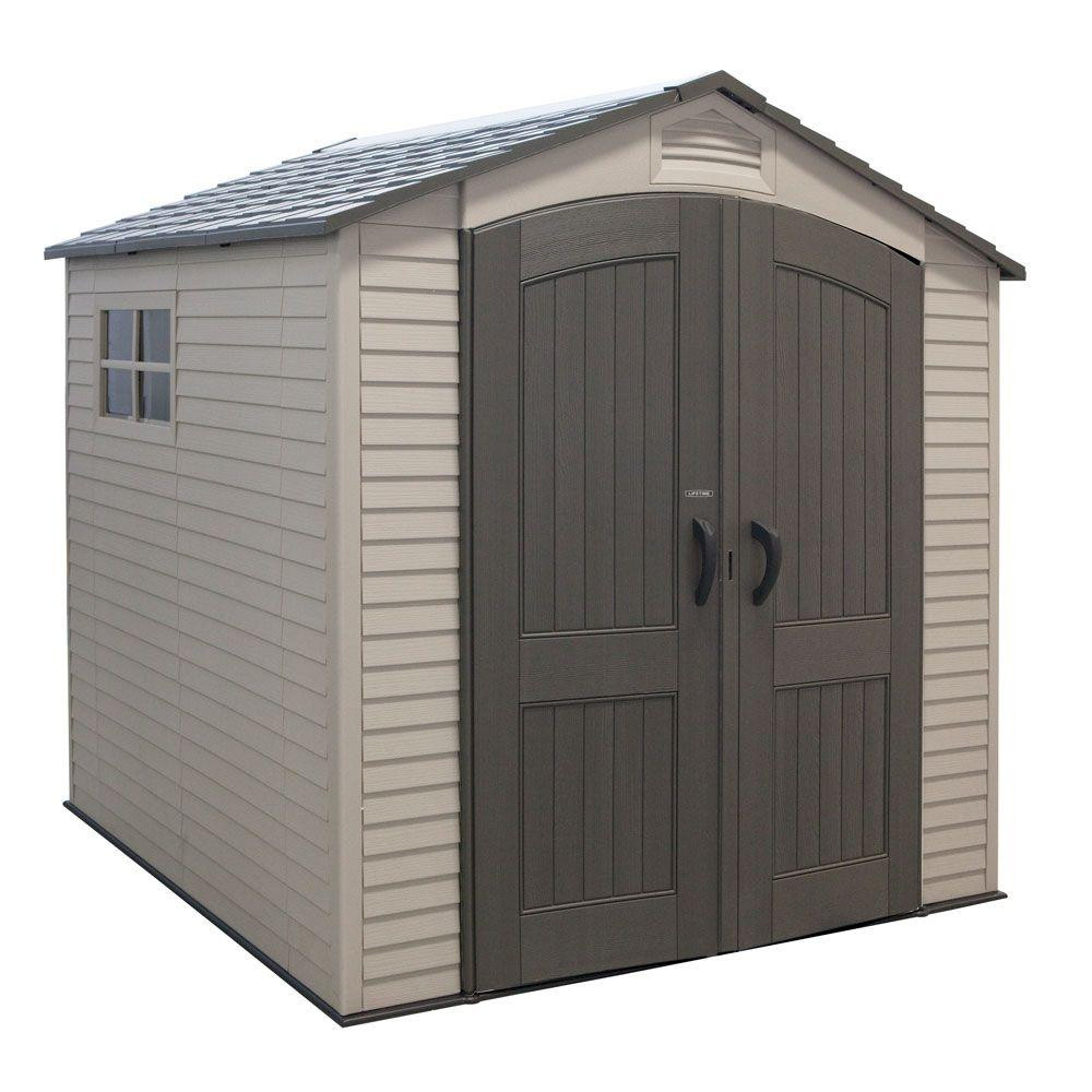 Backyard Storage Sheds
 Lifetime 7 ft x 7 ft Outdoor Storage Shed The