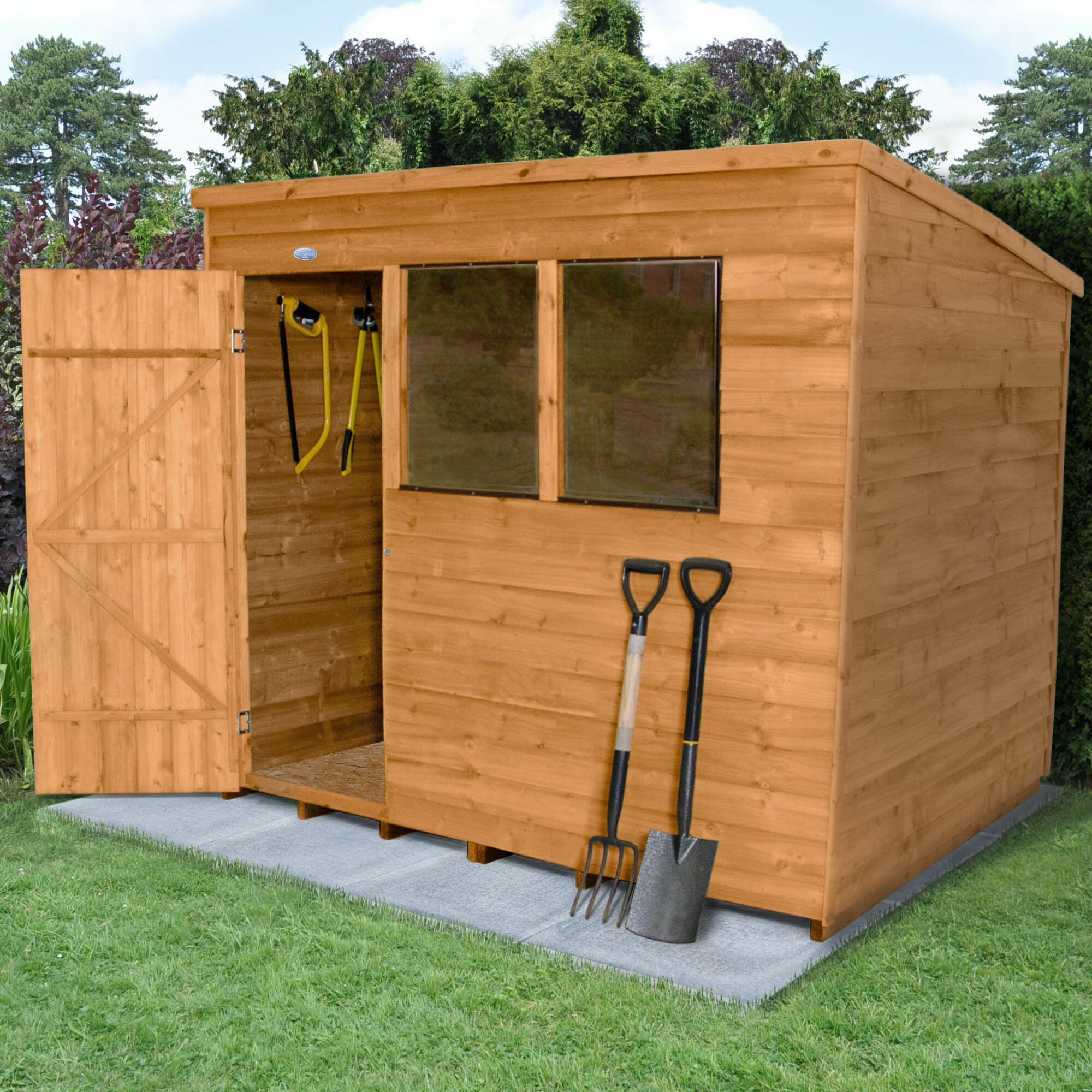 Backyard Storage Sheds
 Forest Garden 8 x 6 Wooden Storage Shed & Reviews