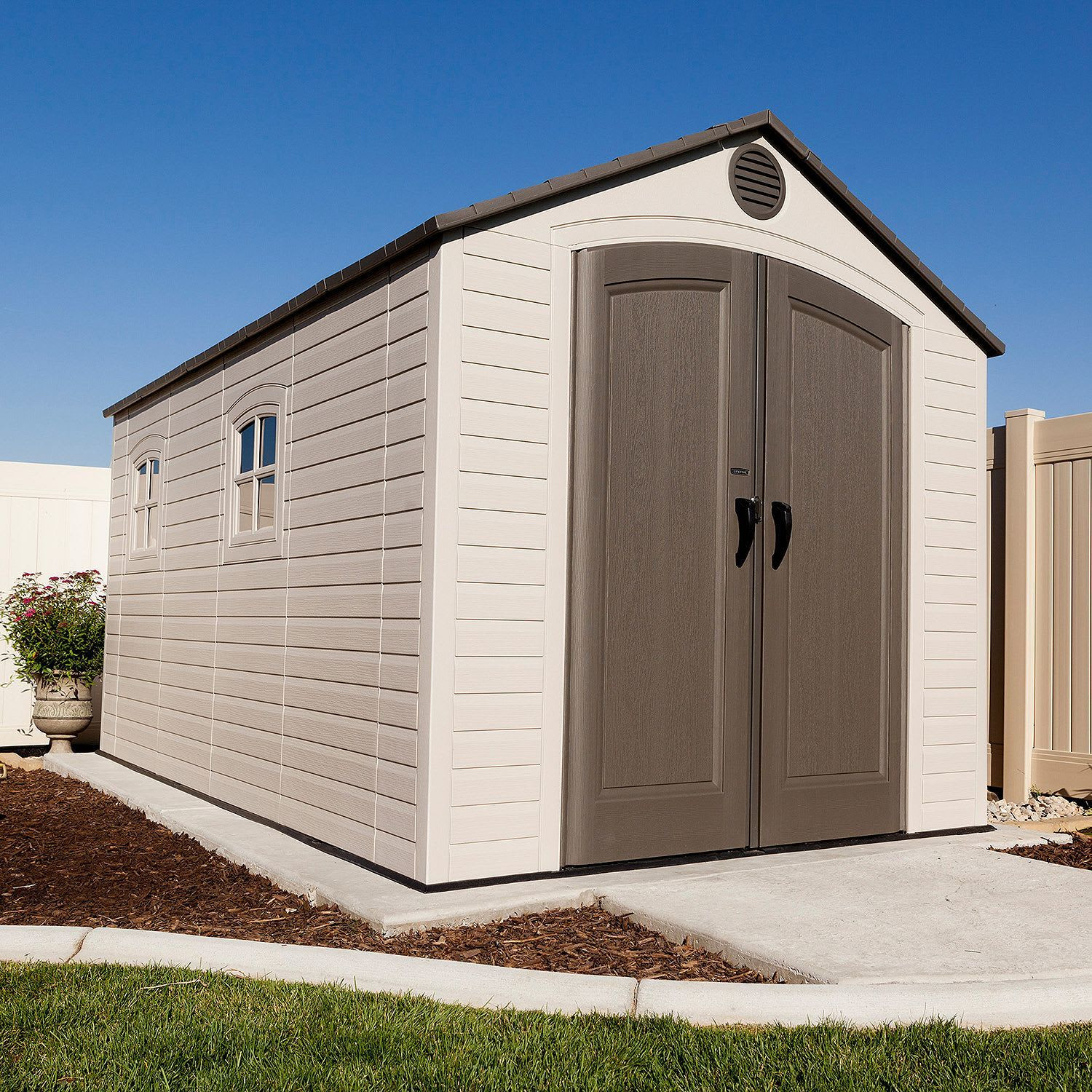 Backyard Storage Sheds
 Lifetime 8x12 5 Ft Outdoor Storage Shed from $998 free