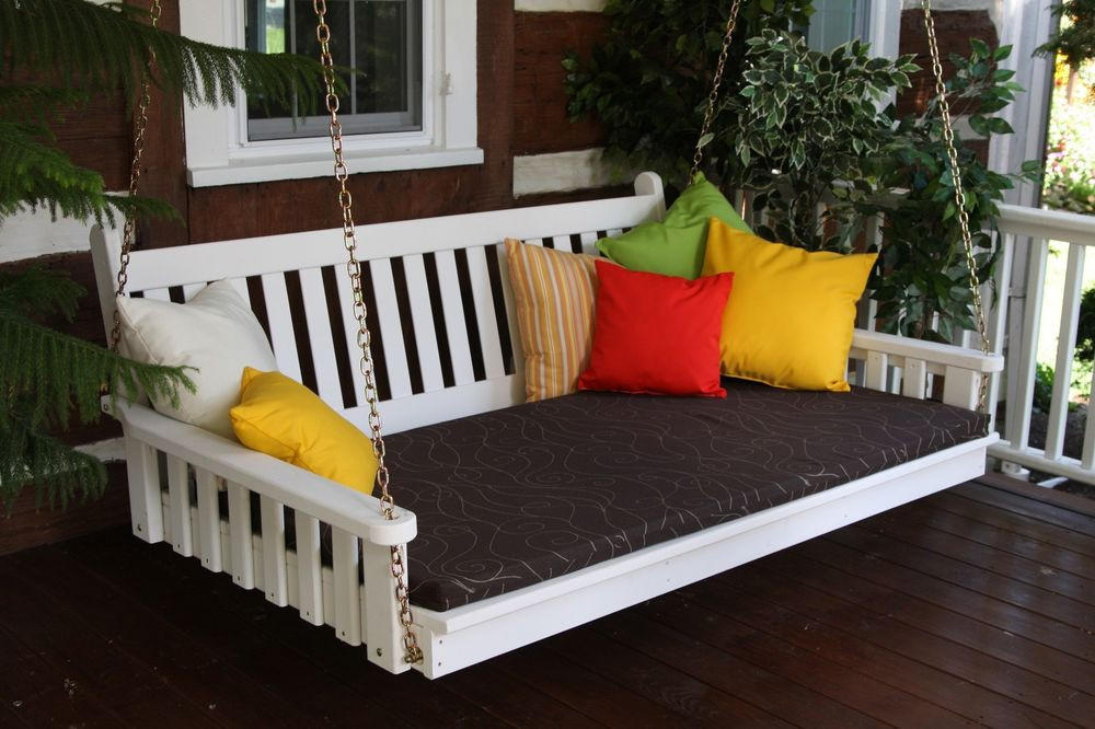 Backyard Swing Bed
 Outdoor 5 Foot Traditional English Swing Bed 8 Paint