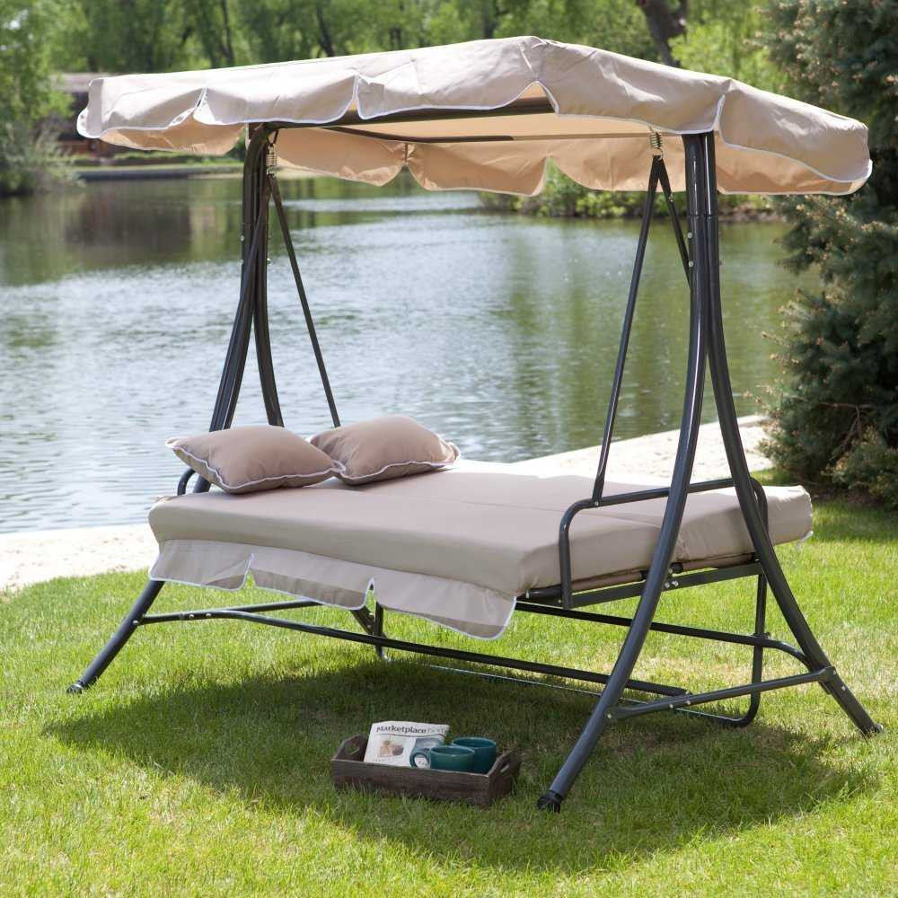 Backyard Swing Bed
 8 Outdoor Canopy Swing Bed Options to Die For COOL AND COZY