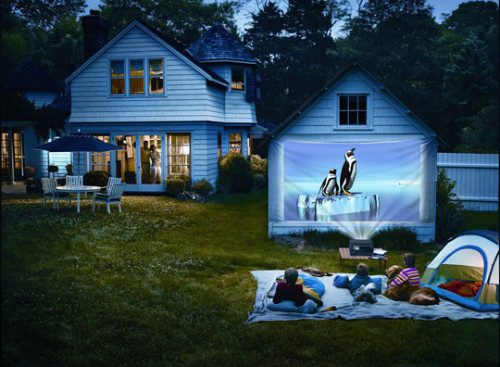 Backyard Theater Ideas
 Backyard movie theater diy