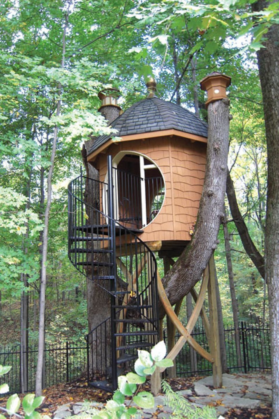Backyard Tree Houses
 Unique Treehouse Makes Great Backyard Addition