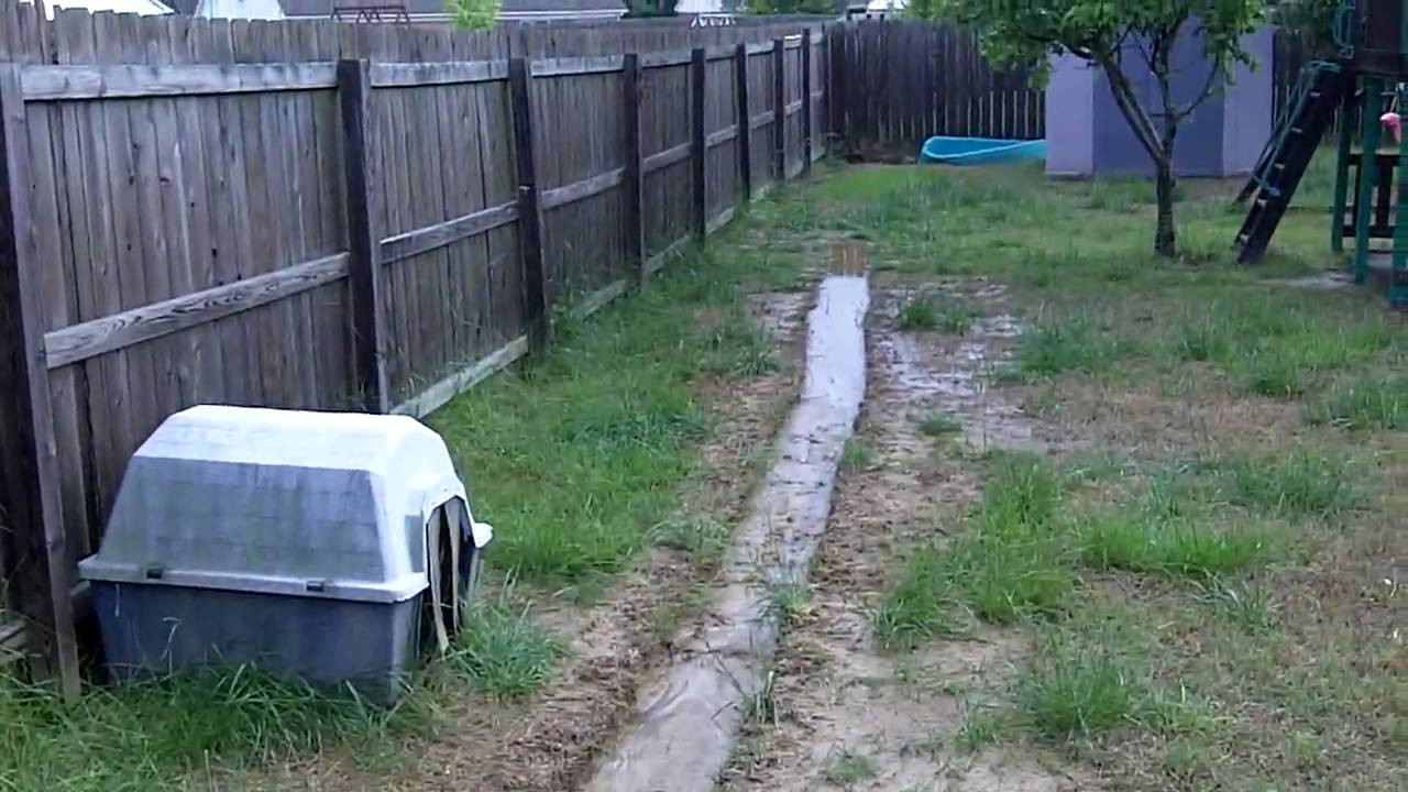 Backyard Water Drainage
 Backyard Drainage Problem