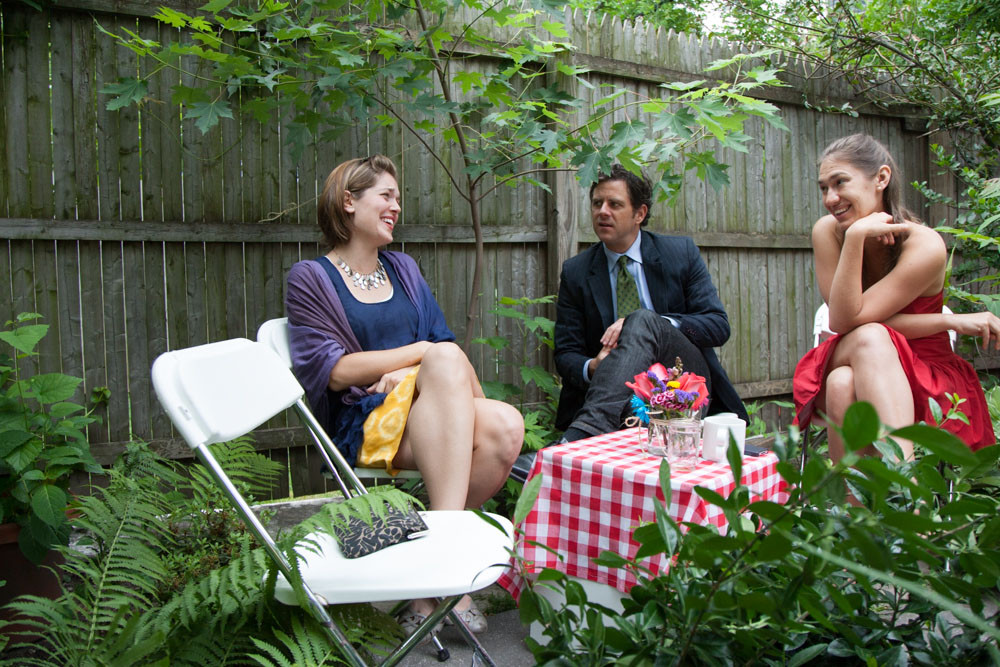 Backyard Wedding Cast
 Colourful Brooklyn Backyard Wedding Lauren & Erik · Rock