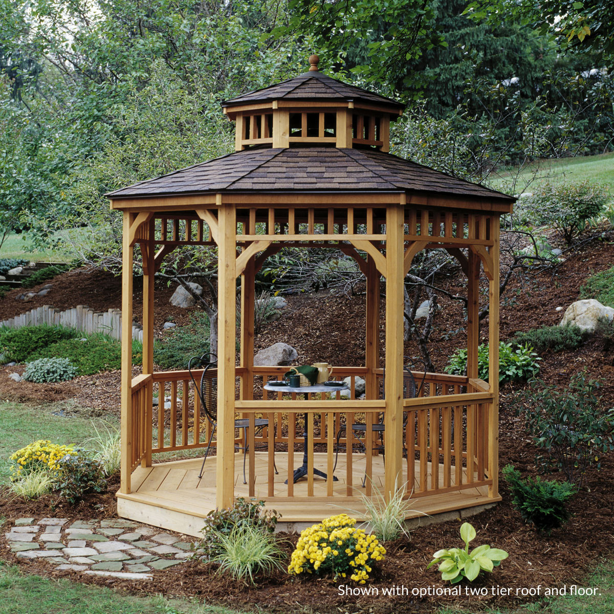 Backyard Wooden Gazebo
 Elegant Round Wooden Gazebos for the Backyard