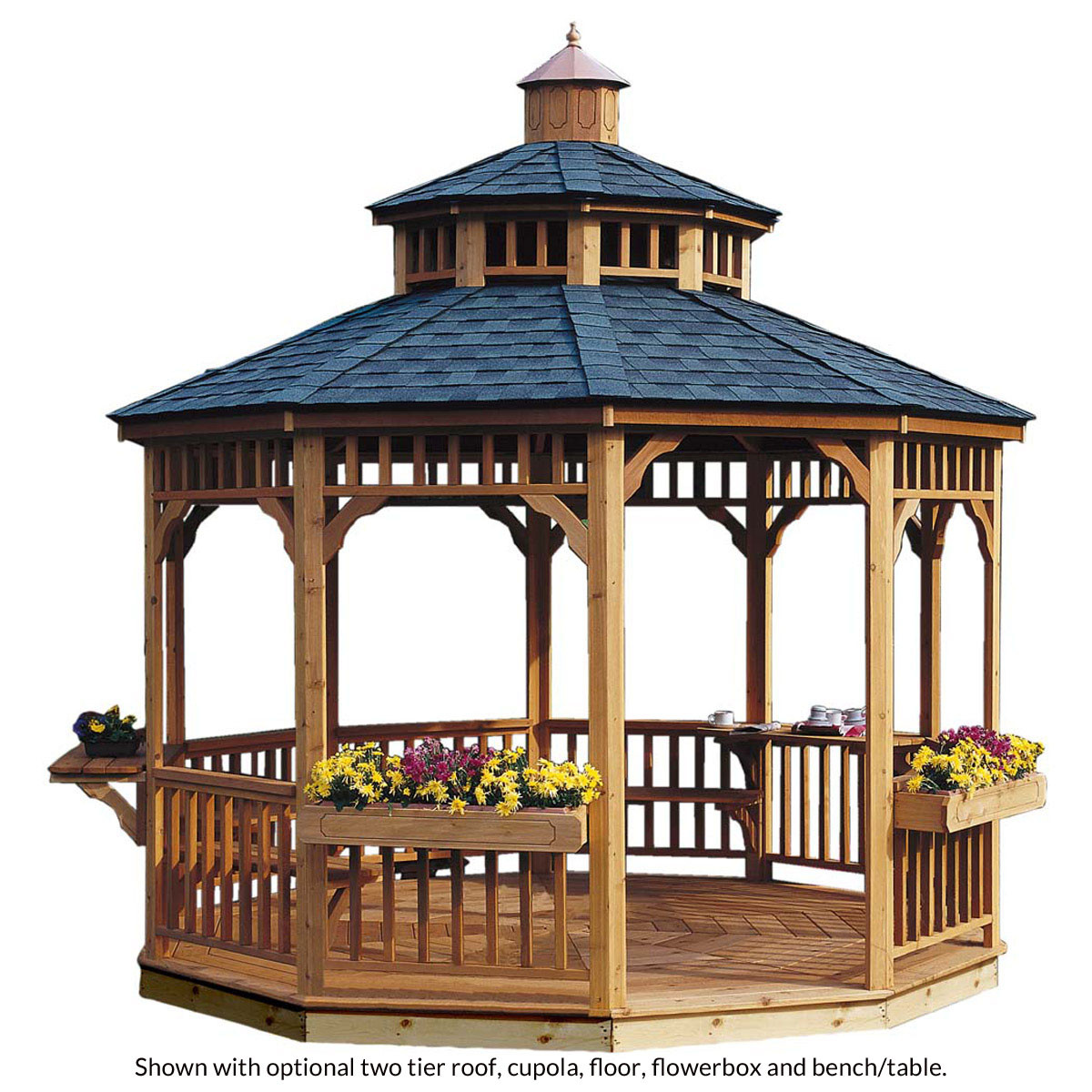 Backyard Wooden Gazebo
 Elegant Round Wooden Gazebos for the Backyard