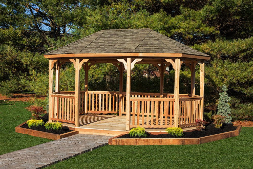 Backyard Wooden Gazebo
 Wooden Gazebo Kits Amish Made by YardCraft