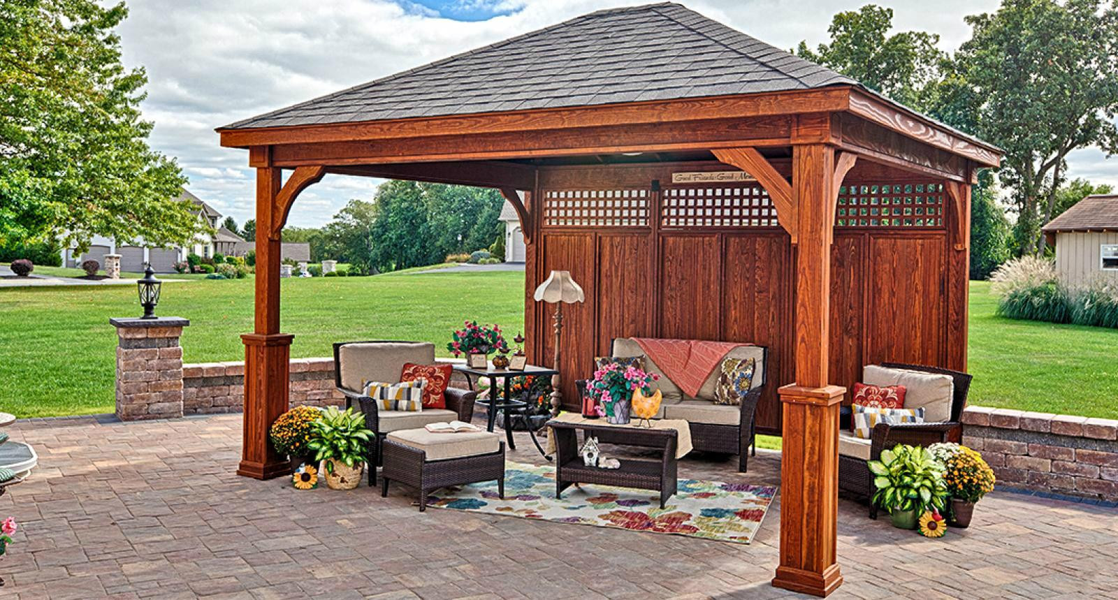 Backyard Wooden Gazebo
 luxury garden wooden whirlpool pavilion outdoor wooden