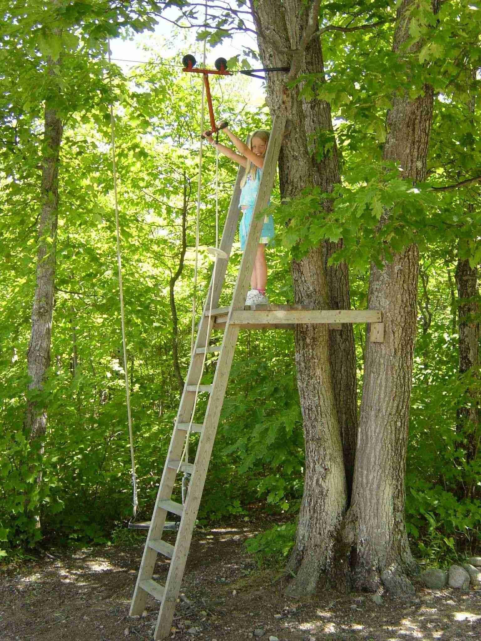 Backyard Zipline Platform
 Zipline tree fort Note great structure and support ideas