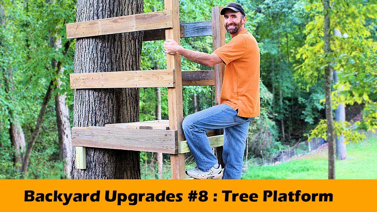 Backyard Zipline Platform
 Simple Tree Platform DIY Backyard Upgrades 8