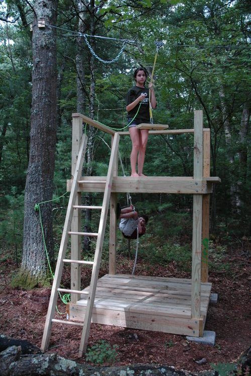 Backyard Zipline Platform
 platforms outside stuff Pinterest